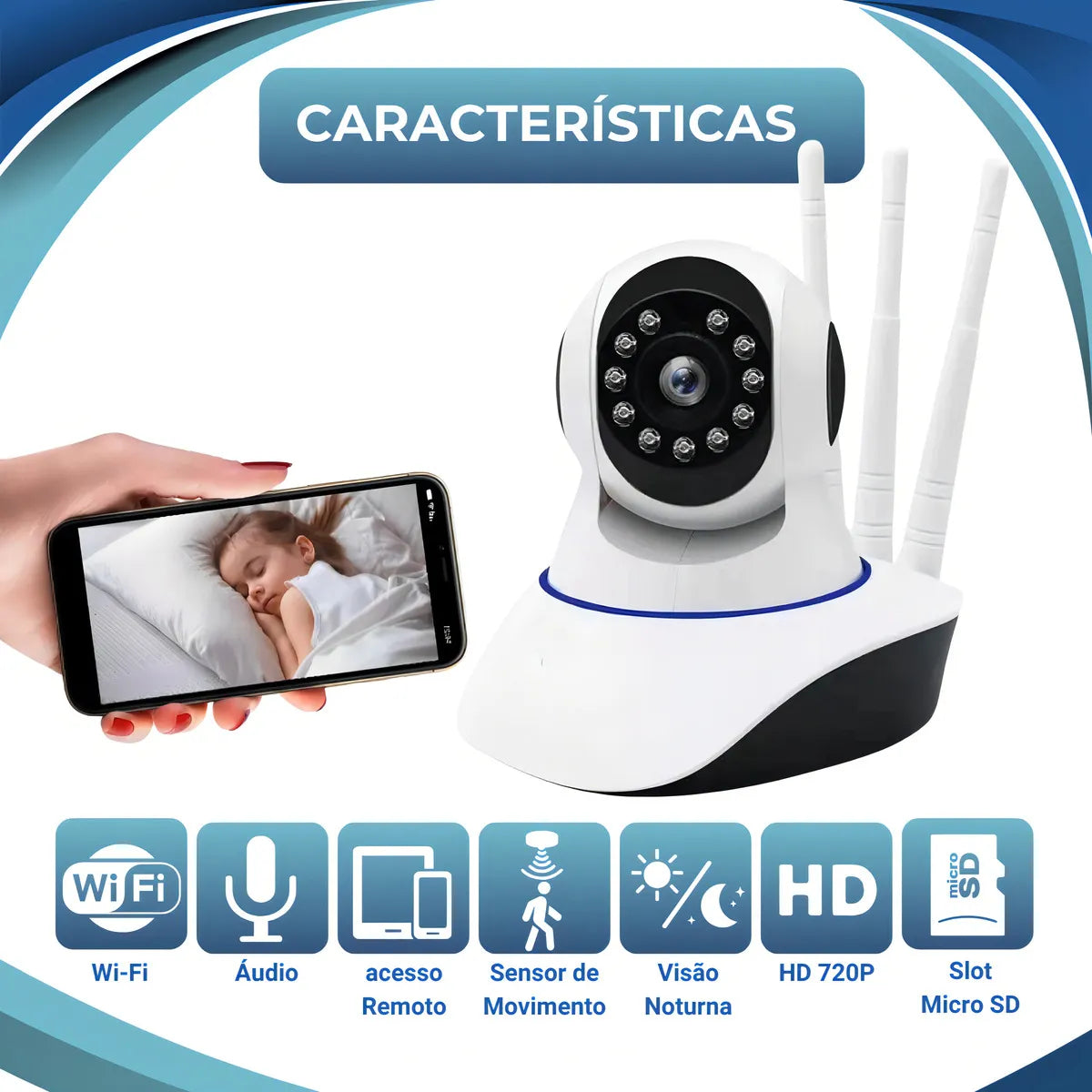 Camara Robotica Wifi Hd 720p